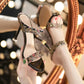 🥳Strasszos nyitott orrú tűsarkú szandál👠