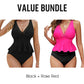 🌊👙Női Peplum Tankini Szett Alulművel