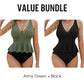 🌊👙Női Peplum Tankini Szett Alulművel