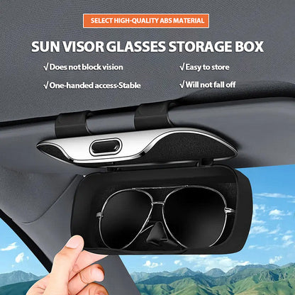 🕶️Szemüvegtartó doboz az autó napellenzőjére – Teljes körű védelem🚗