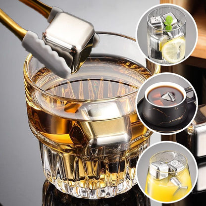 🍹❄️6 db / 8 db inox jégkocka készlet 🧊🍺
