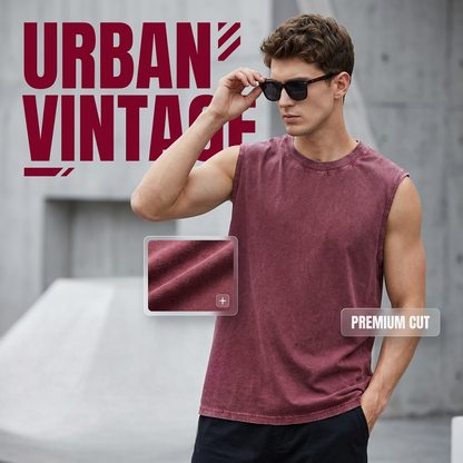 💪49% KEDVEZMÉNY! 👕 Férfi vintage stílusú, ujjatlan póló✨