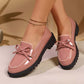 ✨👠Ragyogj lépj könnyedén 🌸Női alkalmi lakkozott bőr masnis loafer
