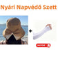👒Széles Karimájú Masnis Napkalap: UV-Védelem és Stílus – Raktáron!☀️