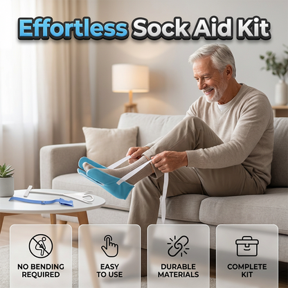 🧦Hajlításmentes könnyen felvehető zoknisegítő húzópántokkal👵