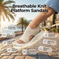 👠Női lélegző kötött anyagból készült platform szandál☁️
