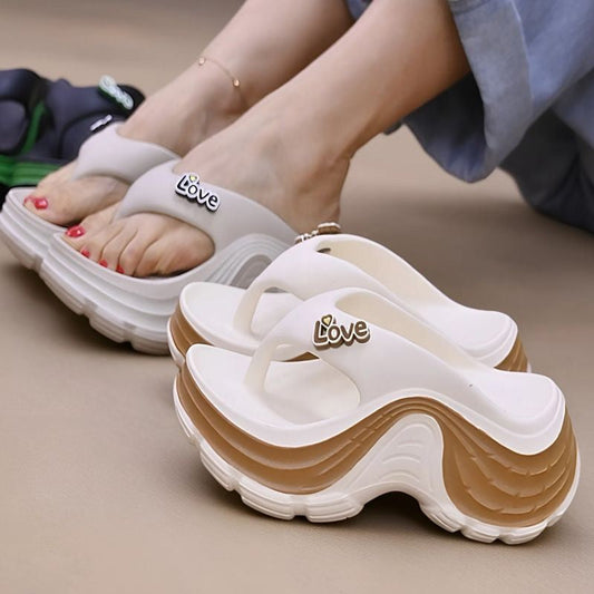 👡🌬️ Vízálló platform szandál nyitott orral ✨