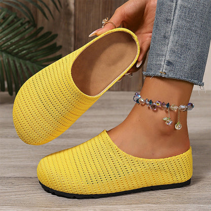👡MOST 50% KEDVEZMÉNY! 🌬️ Női, lélegző kötött papucscipő – Könnyű és párnázott🌸