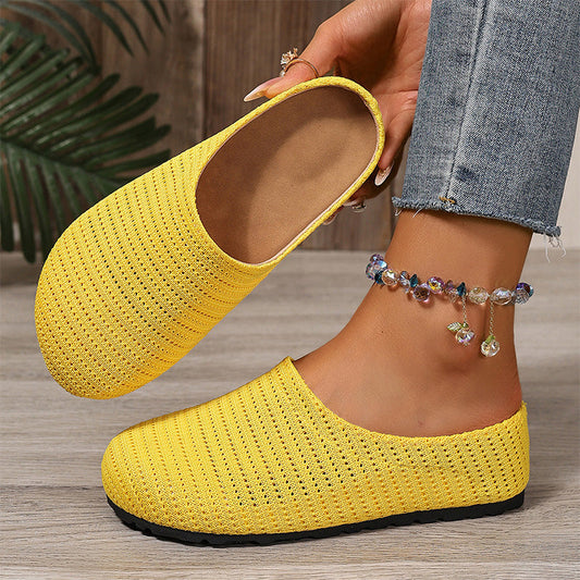 👡MOST 50% KEDVEZMÉNY! 🌬️ Női, lélegző kötött papucscipő – Könnyű és párnázott🌸