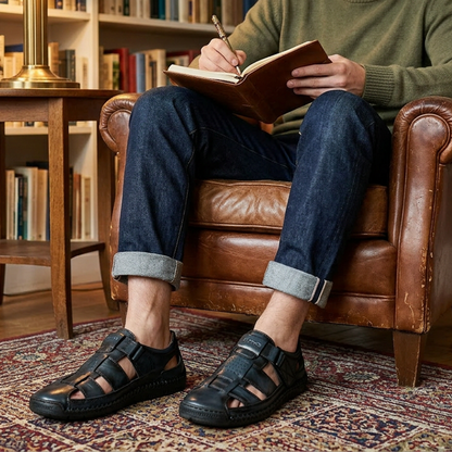 👞Férfi légáteresztő zárt orrú szandál – tökéletes strandra és szabadidőre🌊