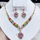 💎40% kedvezmény!✨Csillogó szív alakú ékszerszett – nyaklánc és fülbevaló, elegáns, könnyű💖