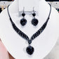 💎40% kedvezmény!✨Csillogó szív alakú ékszerszett – nyaklánc és fülbevaló, elegáns, könnyű💖