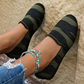 👟☁️Női kényelmes kötött felcsúszós cipő – Légáteresztő hálós anyag és párnázott talpbetét🌸