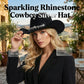 🤠Női strasszos szívmintás cowboykalap – Elegáns francia jazz fedora🎪