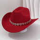 🤠Női strasszos szívmintás cowboykalap – Elegáns francia jazz fedora🎪