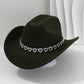 🤠Női strasszos szívmintás cowboykalap – Elegáns francia jazz fedora🎪