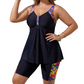 ✨👙Női bő szabású tankini felső és rövidnadrág fürdőruha| Raktáron