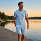 👕🩳2 részes szabadidőruha-szett férfiaknak – lélegző, kényelmes és sokoldalú☀️