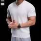 👕🌿Lélegző V-nyakú kötött póló – Könnyű, puha, egész napos kényelem