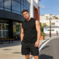 👕IDŐKORLÁTOS KEDVEZMÉNY!✨Férfi szabadidős ujjatlan kapucnis mellény – lélegző anyag, sokoldalú stílus🏋️