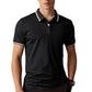 👕L–2XL💨Legkelendőbb férfi kontrasztos gallérú ing – légáteresztő, gyűrődésmentes, sokoldalú