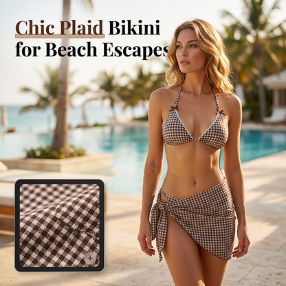 👙Női háromrészes nyakpántos bikini szett🏖️