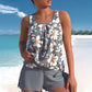 👙 Női virágmintás kétrészes tankini fürdőruha🌸 Romantikus elegancia és önbizalmat adó🌊