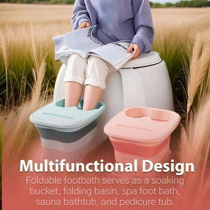 🦶Összecsukható Lábfürdő Masszírozó Görgőkkel – Otthoni SPA Élmény🛁