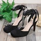 👠EU 34-41👗Női hegyes orrú fűzős magassarkú cipő