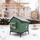 🐱🏡 Időjárásálló megemelt kültéri macskaház: Víz- és szélálló 🌧️❄️
