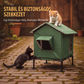 🐱🏡 Időjárásálló megemelt kültéri macskaház: Víz- és szélálló 🌧️❄️