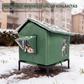 🐱🏡 Időjárásálló megemelt kültéri macskaház: Víz- és szélálló 🌧️❄️