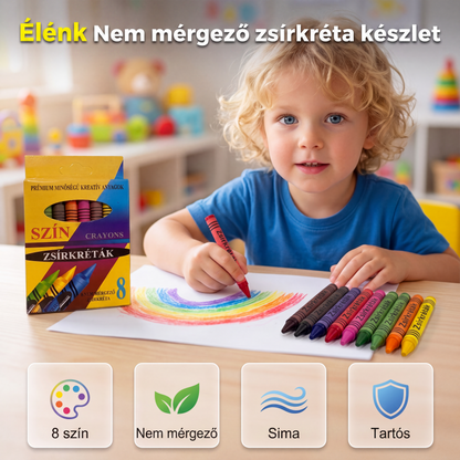 🎨1+1 ingyen🖍️Nem toxikus zsírkrétakészlet gyerekeknek