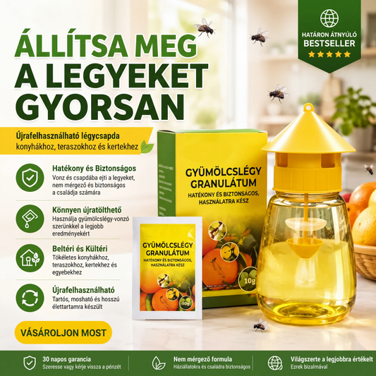 🐝🏡Beltéri és kültéri függeszthető légycsapda – egyszerű felszerelés, hatékony kártevőirtás