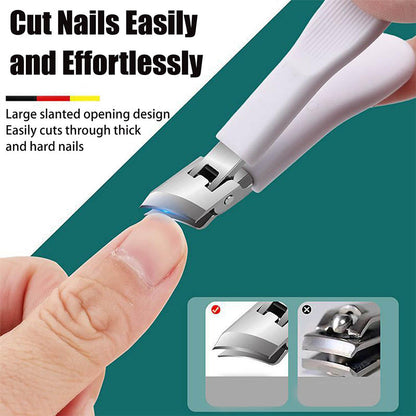 💅Széles pofájú fröccsenésgátló körömvágó – könnyű vágás vastag körmökhöz, ergonómikus markolat✂️