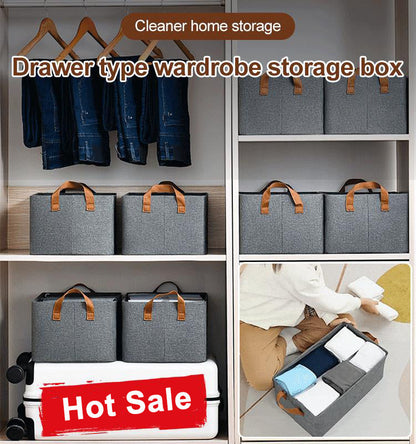 👕Összecsukható szekrény tárolódoboz📦——Elektroplakkozott, megvastagított acélkeret