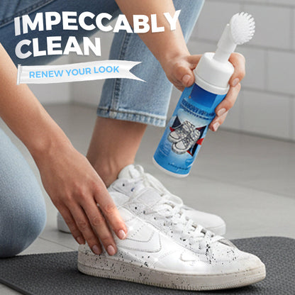 👟🧼Hordozható cipőhab tisztító: Beépített kefe és vízálló 🌿