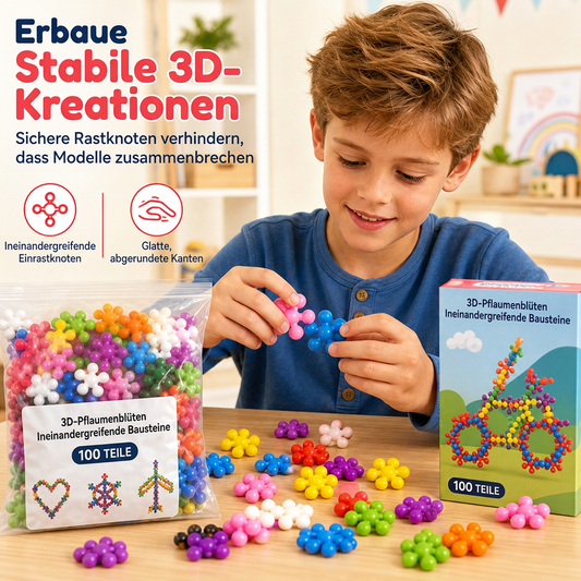 ❄️3D hópelyhek építőelemek gyerekeknek – kreatív építés és elemek összerakása🧩