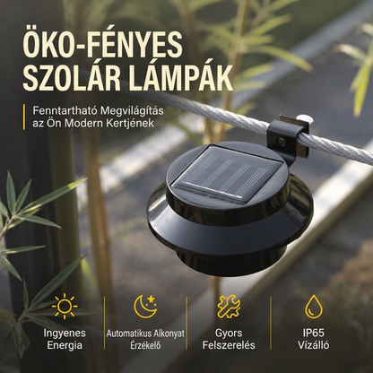🏡1+1 INGYEN💡 Kültéri napelemes LED eresz- és fali lámpák——Vízálló + Automatikus Fény!