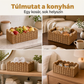 📦Szövött tárolókosár fa fogantyúkkal🔥