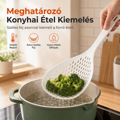 🥄Nagyméretű nejlon konyhai szűrőkanál🥘