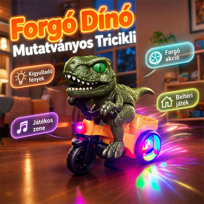 🦖 Kisgyerekeknek való elektromos dinoszaurusz háromkerekű játék🛺