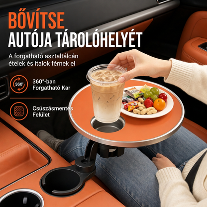 📢50% KEDVEZMÉNY !!⏰Tökéletesen működő 360 fokban forgatható autós pohártartó és étkezőasztal