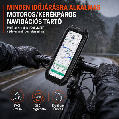 🔥KORLÁTOZOTT KEDVEZMÉNY!🚴Vízálló kerékpár és motorkerékpár telefon tartó – 360°-ban forgatható