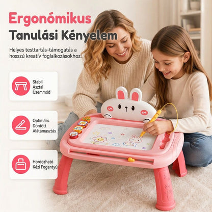 🐰50% KEDVEZMÉNY! Gyermek mágneses rajztábla – Tollal és 4 darab pecséttel, kreatív játék kicsiknek🎨✨