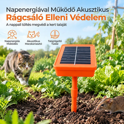 ☀️Napenergiás rágcsálóriasztó macska nyávogó hanggal