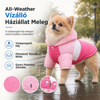 🐶Meleg vízálló téli kutyakabát kapucnival